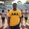 DISCOUNT Alpha Phi Alpha Lettered T-shirt - Best Value