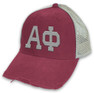  Alpha Phi Distressed Trucker Hat 