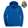  DISCOUNT-Alpha Phi Omega Crest - Shield Patch Full Zippered Hoody 