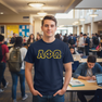 Alpha Phi Omega Fraternity Crest - Shield Twill Letter Tee