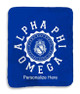 Alpha Phi Omega Seal Sherpa Lap Blanket
