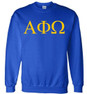  Alpha Phi Omega Lettered World Famous Greek Crewneck 