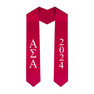 Alpha Sigma Alpha Greek Lettered Graduation Sash Stole With Year - Best Value