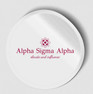  Alpha Sigma Alpha Logo Round Decal 
