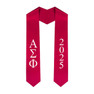  Alpha Sigma Phi Greek Lettered Graduation Sash Stole With Year - Best Value 