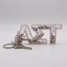 Alpha Sigma Tau Glitter Keychain