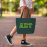 DISCOUNT- Alpha Sigma Tau Lettered Tote Bag - Best Value