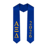 Alpha Xi Delta Greek Lettered Graduation Sash Stole With Year - Best Value