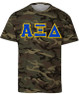 DISCOUNT-Alpha Xi Delta Lettered Camouflage T-Shirt