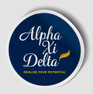 Alpha Xi Delta Logo Round Decal