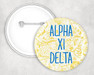  Alpha Xi Delta Sorority Buttons 4-Pack 