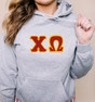 DISCOUNT Chi Omega Lettered Hooded Sweatshirt - Best Value