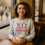 Chi Omega Message Crewneck Sweatshirts