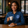 Zeta Phi Beta Crest Denim Shirt