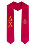  Delta Chi Greek Lettered Graduation Sash Stole With Crest 
