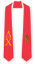 DISCOUNT-Delta Chi Greek 2 Tone Lettered Graduation Sash Stole