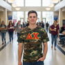DISCOUNT- Delta Chi Lettered Camouflage T-Shirt