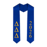 Delta Delta Delta Greek Lettered Graduation Sash Stole With Year - Best Value