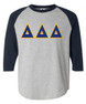  DISCOUNT-Delta Delta Delta Lettered Raglan Shirt 