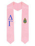  Delta Gamma Greek Lettered Graduation Sash Stole With Crest 