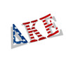  Delta Kappa Epsilon American Flag Greek Letter Sticker - 2.5" Tall 