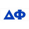 Delta Phi Big Greek Letter Window Sticker Decal
