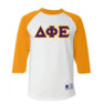  DISCOUNT-Delta Phi Epsilon Lettered Raglan Shirt 