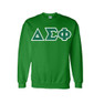  Delta Sigma Phi Fraternity Crest - Shield Twill Letter Crewneck Sweatshirt 