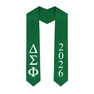 Delta Sigma Phi Greek Lettered Graduation Sash Stole With Year - Best Value