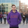 Delta Sigma Pi Custom Twill Hooded Sweatshirt