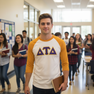 DISCOUNT- Delta Tau Delta Lettered Raglan T-Shirt