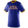  DISCOUNT- Delta Tau Delta Lettered Ringer Shirt 