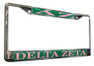 Craftique Delta Zeta Chrome License Plate Frames 
