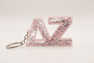 Delta Zeta Glitter Keychain