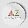 Delta Zeta Logo Round Decal