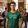 DISCOUNT- FarmHouse Fraternity Lettered Ringer Shirt