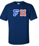  FarmHouse Fraternity Letter American Flag Tee 