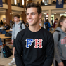 FarmHouse Fraternity Letter American Flag long sleeve tee