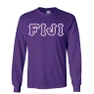  FIJI Fraternity Crest - Shield Twill Letter Longsleeve Tee 