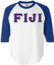  DISCOUNT- FIJI Fraternity Lettered Raglan T-Shirt 