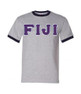 DISCOUNT- FIJI Fraternity Lettered Ringer Shirt 