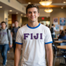 DISCOUNT- FIJI Fraternity Lettered Ringer Shirt