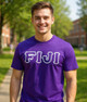 FIJI Fraternity Sewn Lettered T-Shirt