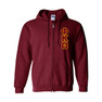  Fraternity Heavy Full Zip Hoodie - 3" Letters 