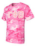 DISCOUNT-Gamma Phi Beta Lettered Camouflage T-Shirt