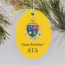 Greek Holiday Crest Oval Ornament
