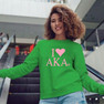  I Love Alpha Kappa Alpha Sweatshirt 