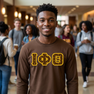 Iota Phi Theta Fraternity Crest - Shield Twill Letter Longsleeve Tee