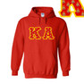 Kappa Alpha Fraternity Crest - Shield Twill Letter Hooded Sweatshirt 