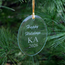 Kappa Alpha Holiday Glass Oval Ornaments - 2026